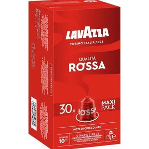 Lavazza Espresso Qualita Rossa , vollmundiger und ausgewogener Espresso, 30 Kapseln, Nespresso kompatibel