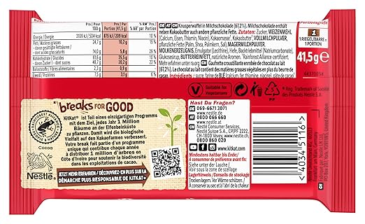 Nestlé KitKat Classic Schokoriegel, Knusper-Riegel mit Milchschokolade & knuspriger Waffel, 24er Pack (24x41,5g) – Bild 5