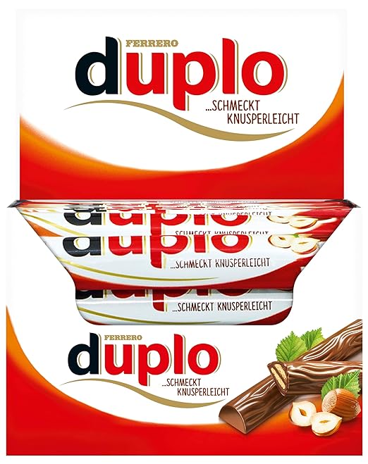 duplo Einzelriegel – knuspriger Schokoriegel mit feiner Nugatcreme, knuspriger Waffel und zarter Vollmilchschokolade – 1 Großpackung mit 40 einzeln verpackten Riegeln (40 x 18,2 g) – Bild 5