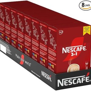 NESCAFÉ 3-in-1 Getränkepulver-Sticks, löslicher Bohnenkaffee mit Creamer & Zucker, Instant-Kaffee aus erlesenen Kaffeebohnen, koffeinhaltig, 8er Pack (8 x 10 -Sticks à 16,5g)