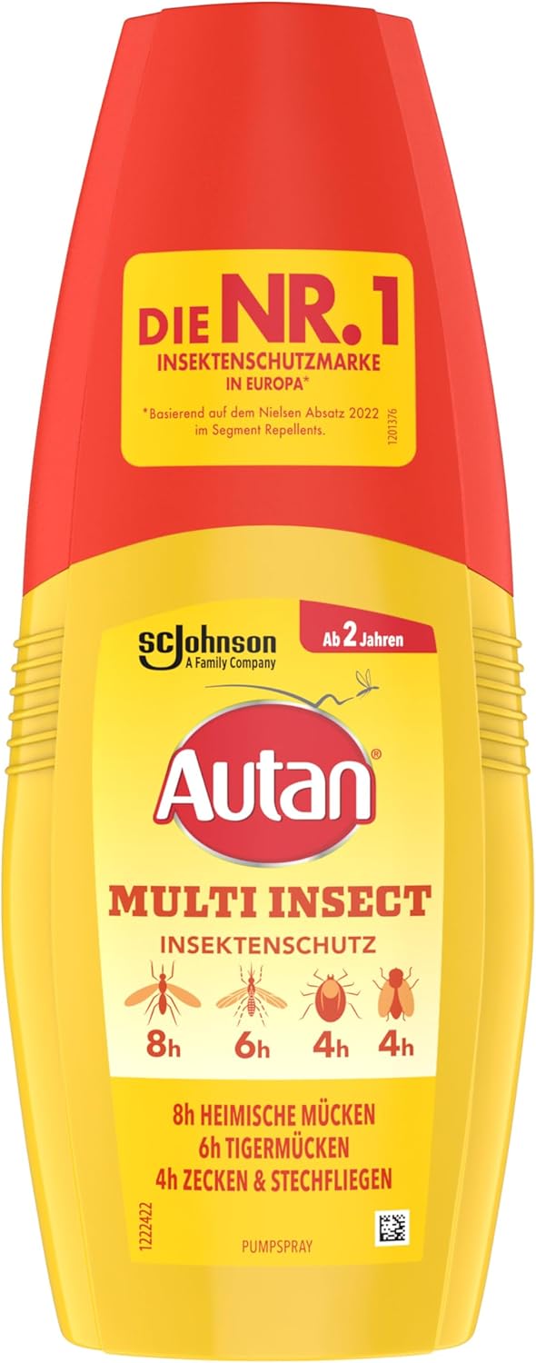 Autan Multi Insect Pumpspray, Multi-Insektenschutz vor Mücken, Stechfliegen und Zecken, Travel Essentials, 1er Pack (1 x 100 ml)