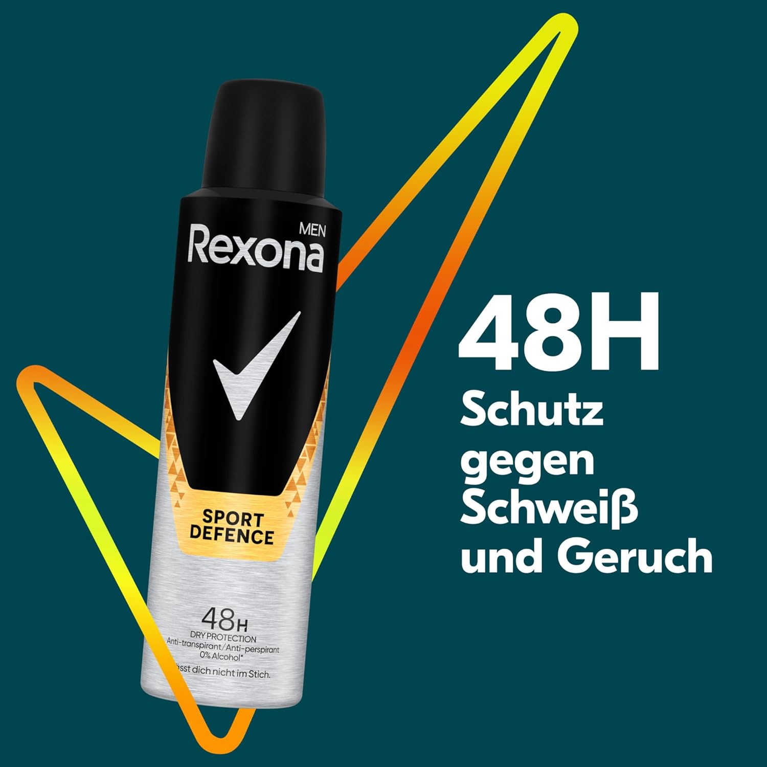 Rexona Men Anti Transpirant Spray Sport Defence Deospray mit 48 Stunden Schutz gegen Körpergeruch und Achselnässe mit Anti-Transpirant-Technologie 6x 150 ml – Bild 2