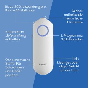 Beurer BiteX Original Insektenstichheiler BR 60, Mückenstich Hitzestift zur Behandlung von Insektenstichen- und bissen, elektrischer Stichheiler, Urlaubs-Gadget, lindert Juckreiz, 9,8 x 3,5 x 1,9 cm