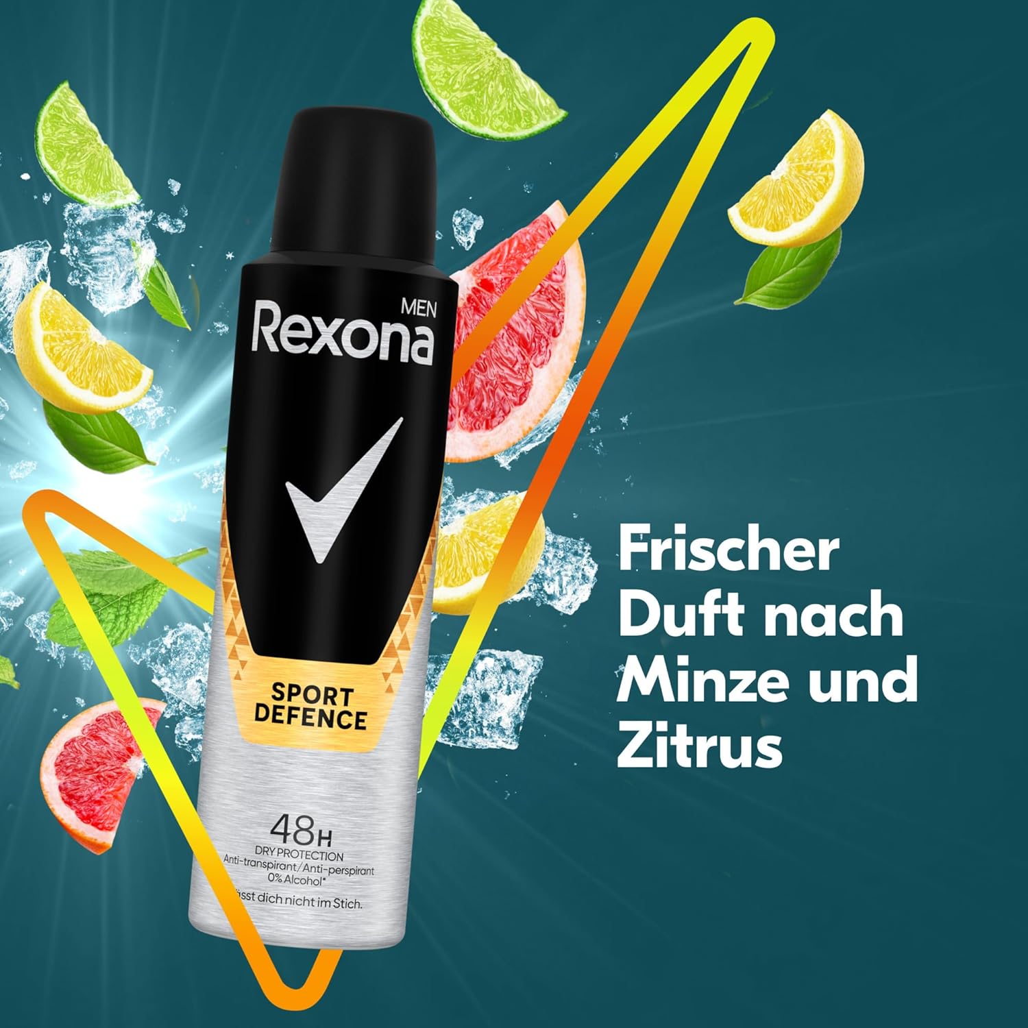 Rexona Men Anti Transpirant Spray Sport Defence Deospray mit 48 Stunden Schutz gegen Körpergeruch und Achselnässe mit Anti-Transpirant-Technologie 6x 150 ml – Bild 4